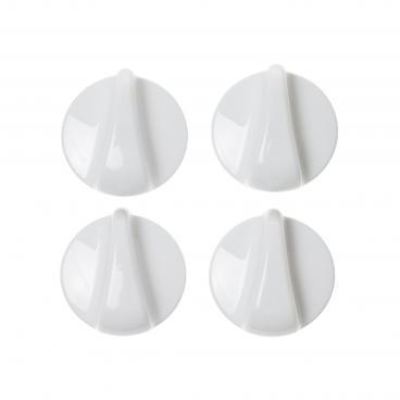 GE JGBP79WEB4WW Burner Control Knob Kit (White) - Genuine OEM