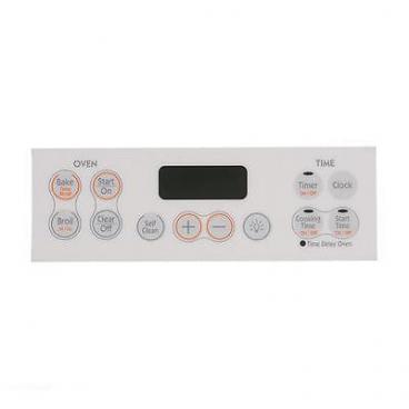 Hotpoint RB758DP1WW Control Panel Overlay - White Genuine OEM