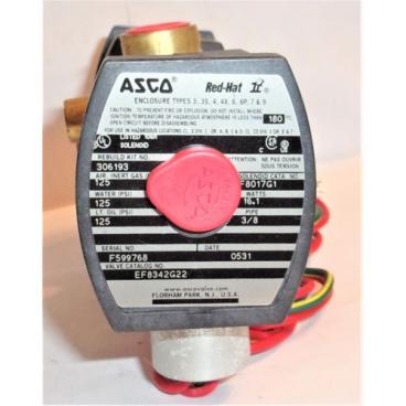 Asco Part# EF8342G22 3/8 Inch 4 Way Dual Solenoid 0/125# (OEM)