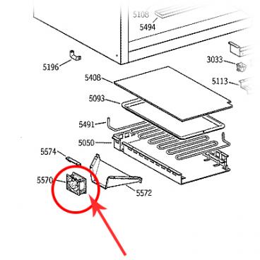 GE Part# WR49X10016 Evaporator Heater Kit (OEM) BTM MT