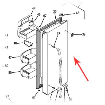 GE Part# WR78X12268 French Door Foam Assembly (OEM)