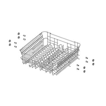 GE Part# WD28X24752 Upper Rack Assembly - Genuine OEM