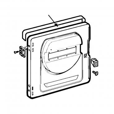 GE Part# WE10M138 Inner Door (White) - Genuine OEM