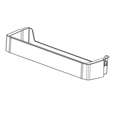 GE Part# WR71X27387 Shelf Door Full (White) - Genuine OEM