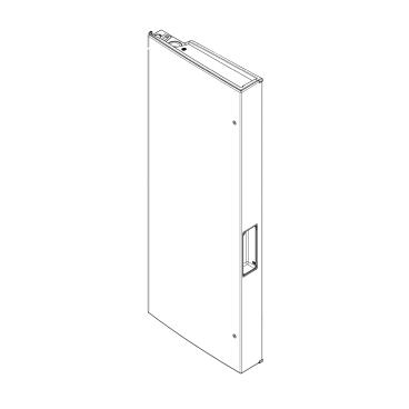 GE Part# WR78X29798 Refrigerator Door (Left, Black Slate) - Genuine OEM