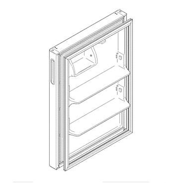 GE Part# WR78X31394 White Fresh Food Door - Genuine OEM