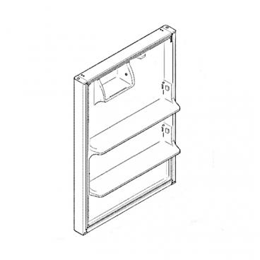 GE Part# WR78X31400 Stainless Steel Fresh Food Door 17 - Genuine OEM