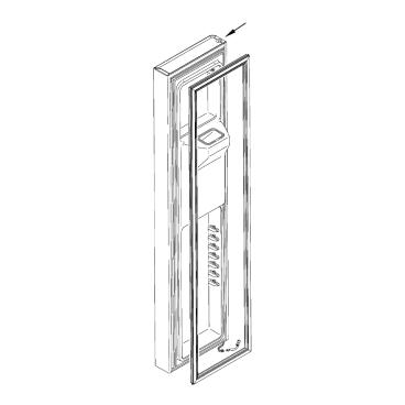 GE Part# WR78X32781 Freezer Door (24 inch) - Genuine OEM