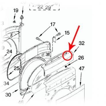 Whirlpool Part# W10111248 Handle (OEM)