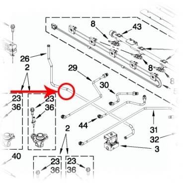 Whirlpool Part# W10295055 Gas Tubing (OEM)