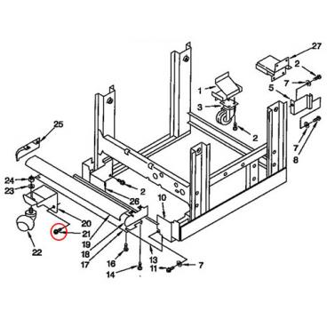 Whirlpool Part# 4159393 Screw (OEM) 10-16 X 1/2