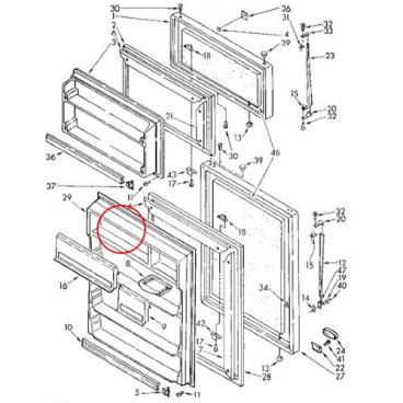 Whirlpool Part# 482374 Interior Panel (OEM)