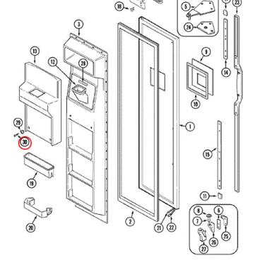 Whirlpool Part# 7020-0041 Grommet (OEM)