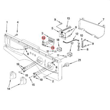 Whirlpool Part# 8182362 Push Button (OEM)