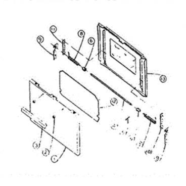 Whirlpool Part# 0088837 Oven Door Rod (OEM)