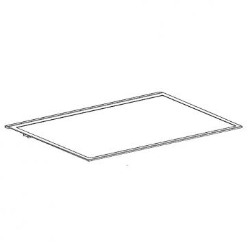 GE Part# WR71X27929 Shelf Glass Assembly (OEM)