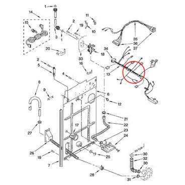 Whirlpool Part# W10111970 Wire Harness (OEM)