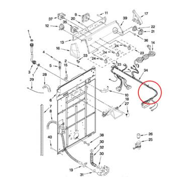 Whirlpool Part# W10235743 Wire Harness (OEM)