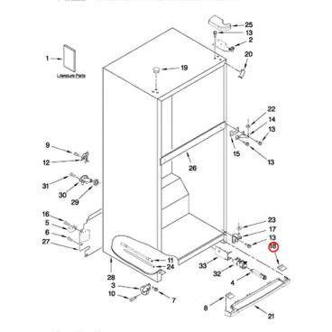 Whirlpool Part# W10381059 End Cap Grill (OEM)