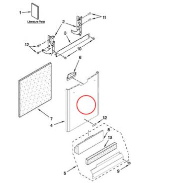 Whirlpool Part# W10419108 Panel (OEM)