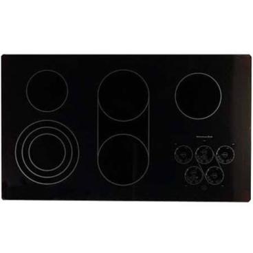 KitchenAid KECC568RPB03 Main Glass Cooktop Replacement - Black Genuine OEM