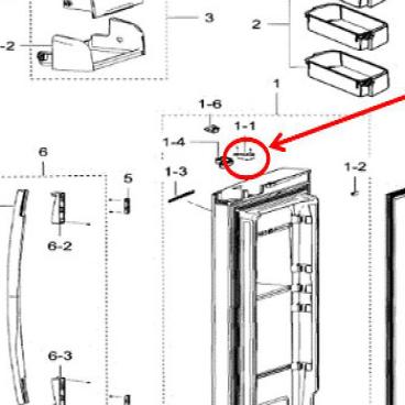 Samsung Part# DA66-00640B Auto Close Cam (OEM) Right