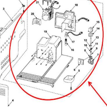 Samsung Part# DA97-02057J Auger Motor Case Assembly (OEM)