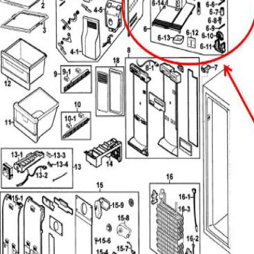 Samsung Part# DA97-02057Y Auger Motor Case Assembly (OEM)