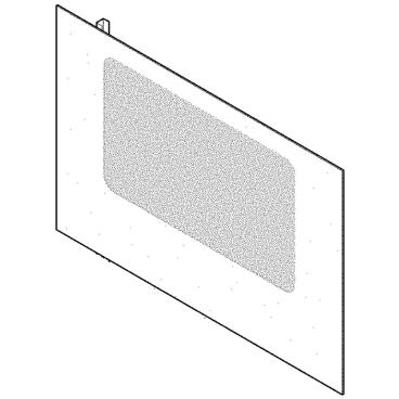 Frigidaire FCRC3012ABD Outer Door Glass Assembly - White - Genuine OEM