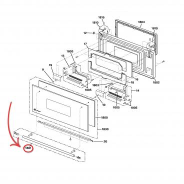 GE ZSC2000CBB03 Handle Assembly - Genuine OEM