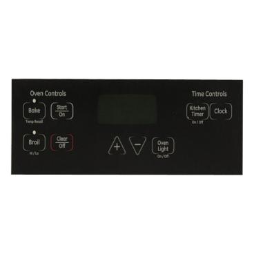 GE JGBS23DEM3WW Touchpad Control Panel Overlay (Black) - Genuine OEM