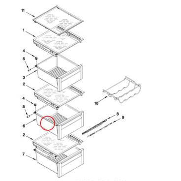 Ikea ISC23CNEXY00 Crisper Drawer-Pan - Genuine OEM