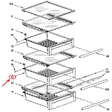 KitchenAid KSF26C4XYB02 Crisper Drawer-Pan - Genuine OEM