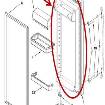 Whirlpool Part# L2307101T Fip Door (OEM) BT