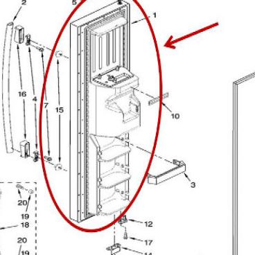 Whirlpool Part# L2327204L FIP Door (OEM) ST