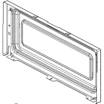 LG LDE4413BD/00 Upper Oven Door Glass Frame - Genuine OEM