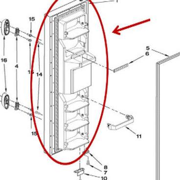 Whirlpool Part# LW10153844 FIP Door (OEM) White