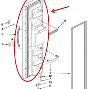 Whirlpool Part# LW10231614 FIP Door (OEM) SS