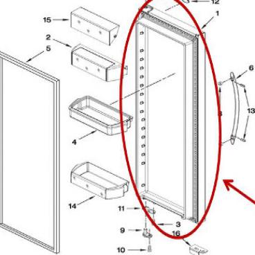 Whirlpool Part# LW10287390 FIP Door (OEM) ST