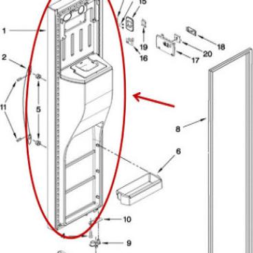 Whirlpool Part# LW10290921 FIP Door (OEM) ST