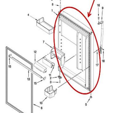 Whirlpool Part# LW10300059 FIP Door (OEM) White