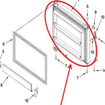 Whirlpool Part# LW10353320 FIP Door (OEM) SS