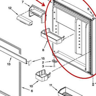 Whirlpool Part# LW10406246 FIP Door (OEM) BT