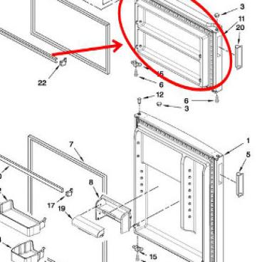 Whirlpool Part# LW10406253 FIP Door (OEM) SS