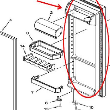 Whirlpool Part# LW10436776 FIP Door (OEM) BT