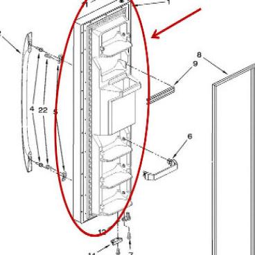 Whirlpool Part# LW10439940 Service Door Kit (OEM)