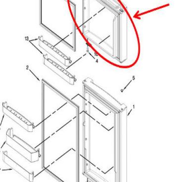 Whirlpool Part# LW10463568 FIP Door (OEM) Black