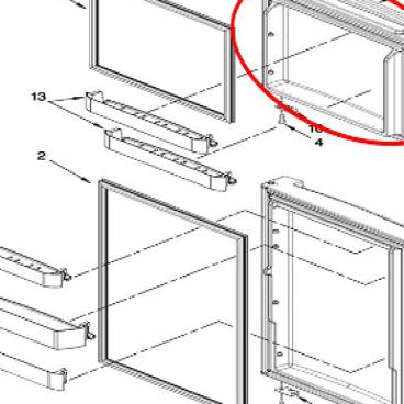 Whirlpool Part# LW10463569 FIP Door (OEM) SP