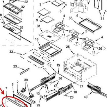 Whirlpool Part# LW10546008 FIP Door (OEM)