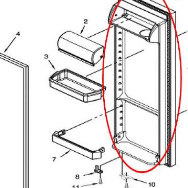 Whirlpool Part# LW10590563 FIP Door (OEM)